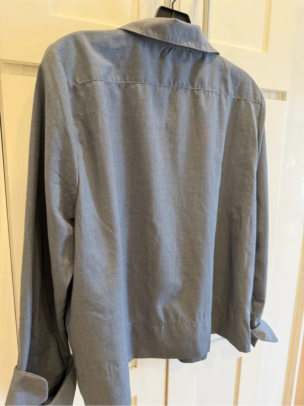 Modern Works Lightweight Button-Up Shirt in Heather Blue/Gray